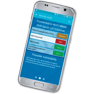 March Networks GURU Smartphone App with Security Audit feature