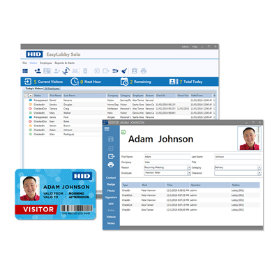 HID EasyLobby Solo professional visitor management software