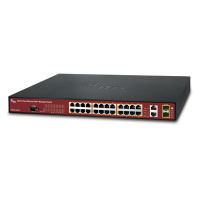 IFS GE-DS-242-PoE 24-port Fast Ethernet Layer 2 PoE Managed Switches