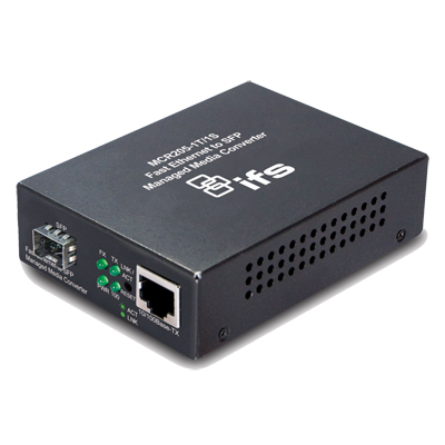 IFS MCR205-1T/1S fast ethernet to SFP managed media converter