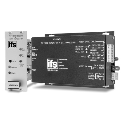 IFS GE SECURITY D2315 4 WIRE RS485 DROP AND REPEAT DATA TRANSCEIVER FIBER VIDEO 