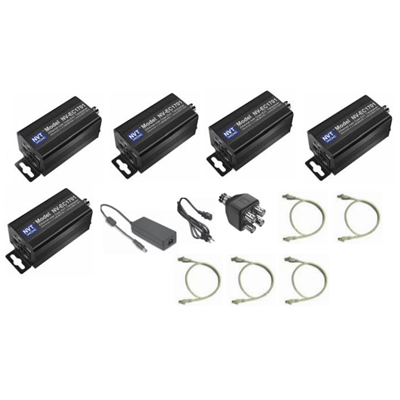 NVT NV-EC1701-K4H quadruple camera EoC transmission system kit