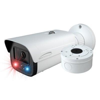 Speco Technologies O4BDD2 4MP IP Bullet Camera with AI, Audio, and Visual Deterrent, NDAA