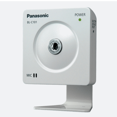 Panasonic BL-C101 - fixed type network camera with MPEG-4/JPEG monitoring, proprietary PoE capability and external input connector