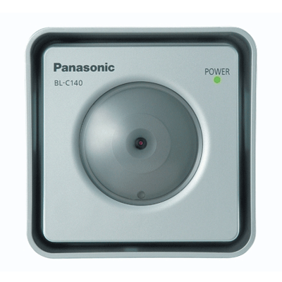 Panasonic BL-C140 splash-resistant network camera with MPEG-4/JPEG monitoring and proprietary PoE capability