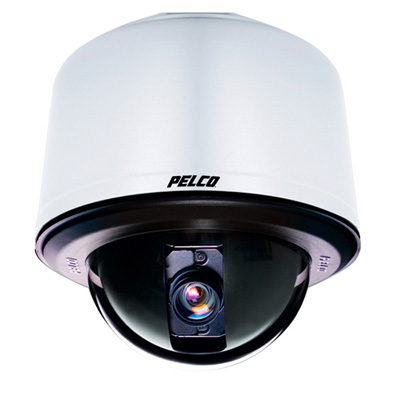 Pelco SD435-PG-E1-X true day / night external PTZ dome camera - pendant mount grey clear