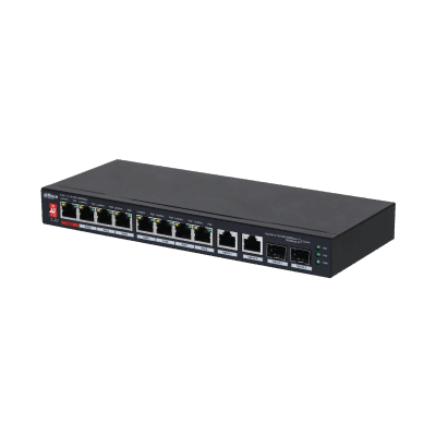 Dahua Technology PFS3210-8GT2GF-96 10-Port Unmanaged Desktop Gigabit Switch with 8-Port PoE
