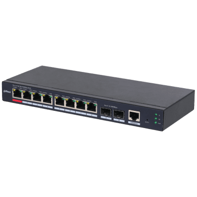 Dahua Technology S4210-8GT-110 10-Port Managed Desktop Gigabit Switch with 8-Port PoE