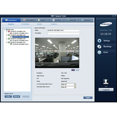 Hanwha Techwin America Techwin SNS-SF001 CCTV recording software