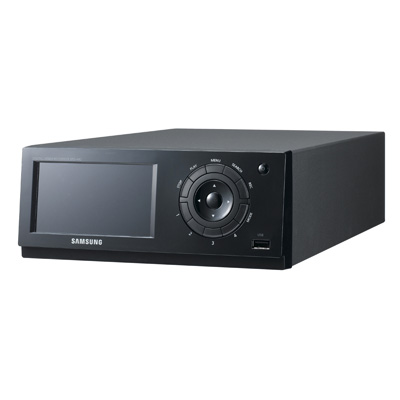 4 channel H.264 DVR with built-in touch-screen LCD monitor from Hanwha Techwin America