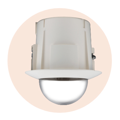 Hanwha Techwin America SHP-3701FB In-ceiling Flush Mount (Tinted)