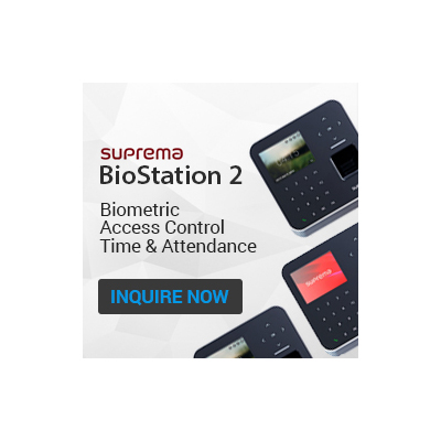 Suprema BioStation 2 IP fingerprint terminal: New standard in biometric access control and time & attendance