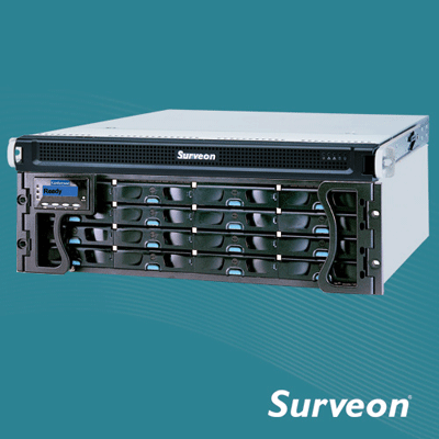 Surveon NVR2000-16B network video recorder with conditional recording/alert/notification