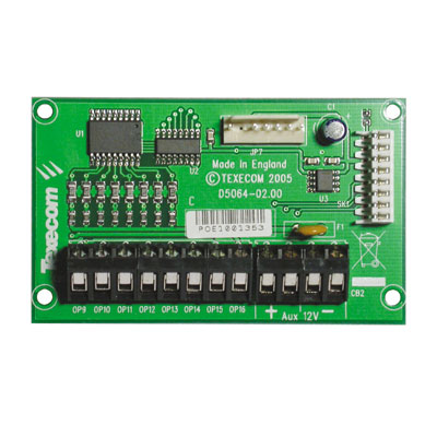 Texecom Premier OP8 plug-on output expander with 8 programmable outputs