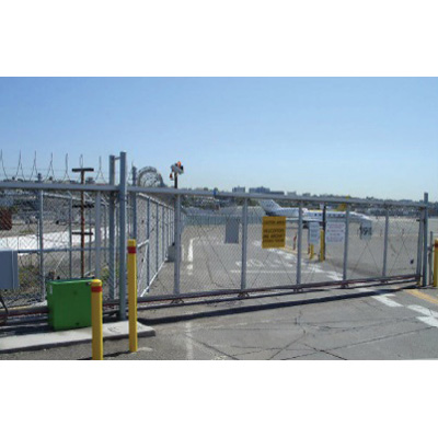 Tymetal Corp Fortress Structural Cantilever Slide Gate features semi-enclosed double tracks