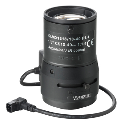 Vanderbilt CLVD1318/10-40 varifocal lens with high quality aspherical glass optics