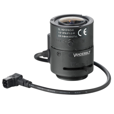 Vanderbilt M13VG308 Megapixel Varifocal Lens 3–8mm CS mount