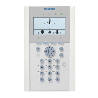 Vanderbilt SPCK623.100 LCD keypad with graphical display, card reader and audio