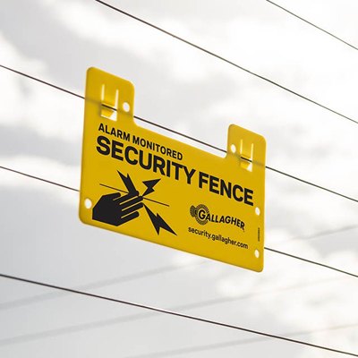 Gallagher Warning Signs for security fences