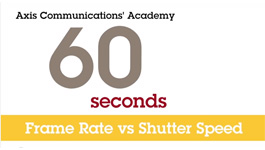 Axis Communications - Difference between Frame Rate v/s Shutter Speed