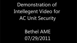 Demonstration of Intelligent Video for AC Unit Security