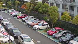 Dahua Technology's DH5000 monitoring parking area during daytime