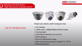 Hikvision DS-2CE series high resolution analog cameras