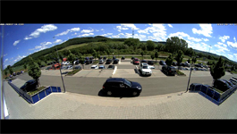 MOBOTIX demo clip: 360 degree panorama view of building entrance