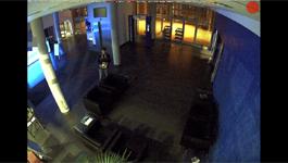 MOBOTIX demo clip: Low light cameras with 6MP Moonlight technology in a foyer