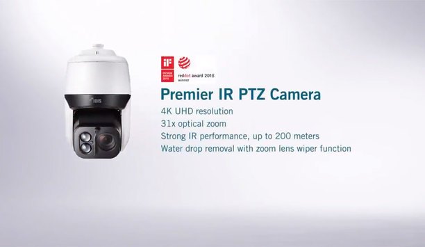 The award-winning IDIS 8MP IR PTZ with auto-return positioning