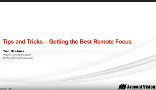 Arecont Vision - tips and tricks for remote focus on SurroundVideo G5 products