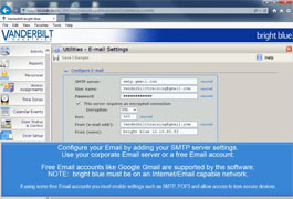 Vanderbilt bright blue/lite blue: Programming email notifications